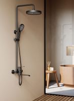 Душевая система BELZ , оружейная сталь арт-B24812-3 — фото 1, Душевые стойки