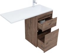 Товар: Тумба с раковиной Aquanet Токио 110 L напольная 2 ящика, цв. дуб веллингтон 00335585 - фото 5 Тумба с раковиной Aquanet Токио 110 L напольная 2 ящика, цв. дуб веллингтон 00335585 — фото 5, Тумбы с раковиной