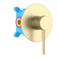 AQ1366BG ЕВРОПА смеситель для душа (внешняя и скрытая часть), шлиф. золото — фото 1, Смеситель для душа