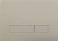 KK-POL 350/PPX/002-00-00 M16 Стеклянная панель смыва для инсталляции, цвет бежевый матовый — фото 1, Панели