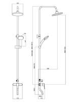 OneLife душевая система с смесителем для ванны/душа, хром арт-P01-911cr — фото 4, Душевые стойки