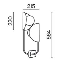 Настенный светильник (бра) Maytoni MOD164WL-02BS — фото 3, Бра