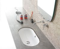 Раковина GLOBO FORTY3 под столешницу без отверстий цвет белый матовый SC043BO — фото 2, Раковины накладные