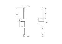 A4554326 Origin Ручной душ с держателем медь VITRA — фото 1, Душевые лейки, шланги, держатели