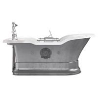 IMPERO PODIUM Ванна 180x87хH76 см. хром, подиум хром, слив/перелив хром+ 2 дек." MIGLIORE" 26352 — фото 1, Ванны