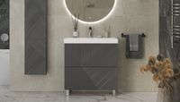 Товар: Тумба под раковину VELVEX Edge 800-0-2 (9696) графит арт-tn.EDG.9696.80.2Y графит - фото 2 Тумба под раковину VELVEX Edge 800-0-2 (9696) графит арт-tn.EDG.9696.80.2Y графит — фото 2, Тумбы под раковину