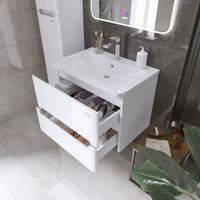 Тумба подвесная "АДЕЛЬ-НОРМА-70 см" с 2-я ящ. белая (ум. Aдель-70) арт-107017 — фото 2, Тумбы под раковину