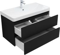 Тумба под раковину Aquanet Вега 2.0 90 черный 00337956 — фото 2, Тумбы под раковину