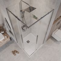 Товар: 1/2 душевого ограждения Grossman Galaxy 1/2.K33.01.90.10.02 (90х195) правая,хром,стекло шиншилла, 1 место - фото 5 1/2 душевого ограждения Grossman Galaxy 1/2.K33.01.90.10.02 (90х195) правая,хром,стекло шиншилла, 1 место — фото 5, Раздвижные душевые двери