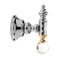 Крючок для ванной Webert Karenina , хром/золото арт-KA500401017 — фото 1, Крючки для полотенец