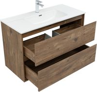 Тумба с раковиной Aquanet Милан 100 цв. дуб рустикальный арт-00340165 — фото 14, Тумбы с раковиной