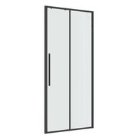 Дверь в нишу Niagara Nova NG-34-9AGR (90х195) раздвижная,графит,стекло прозрачное,1 место — фото 1, Раздвижные душевые двери