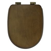 GIANETA Крышка/сиденье унитазa, с системой Microlift, цвет Noce /бронза 20950 — фото 1, Сиденья для унитаза