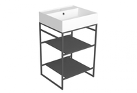 Металлическая структура SIMAS AGILE напольная цвет черный матовый AGSA51 — фото 1, Консоли для раковины