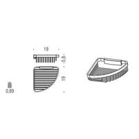 Полочка корзинка COLOMBO DESIGN ANGOLARI B9649 угловая одинарная съемная цвет хром — фото 1, Полки