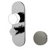 Смеситель для душа, Fima Carlo Frattini, So, на 2/3 потребителя, с переключателем, тип открывания воды-вентильный, тип регулирования воды-термостатический картридж, монтаж-настенный встраиваемый, отверстия для монтажа-2, внутренняя часть-необходимо заказать, ручку-необходимо заказать (арт. S2), цвет-никель брашированный арт-F3189X7SN — фото 1, Смеситель для душа