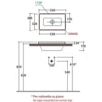 Раковина GLOBO STOCKHOLM на столешницу без отверстий цвет белый арт-FO056BI — фото 3, Раковины встраиваемые сверху