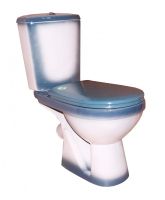 КОМФОРТ Унитаз-компакт (КОМФОРТ+) с арматурой, сиденьем, креплением, зеленый ROSA Вн УнЗ09 — фото 1, Напольные унитазы