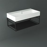 Металлическая структура SIMAS AGILE настенная цвет черный матовый AGSS91 — фото 2, Консоли для раковины