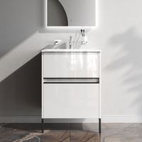 Sense, База под раковину, универсальная, 60 см, 2 ящика, цвет: белый глянец арт-M7BFUX0602WG — фото 2, Тумбы под раковину