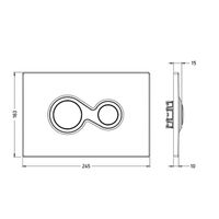 Клавиша смыва Artceram Monet для унитаза цвет хром арт-701.000.71 — фото 1, Кнопки смыва
