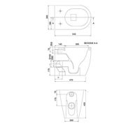 Унитаз Scarabeo MOON напольный приставной безободковый цвет белый арт-5522/CL — фото 4, Напольные унитазы