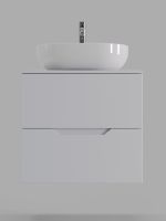 Orange Line тумба с раковиной подвесная 60 см, белый арт-Li-60TuwMDF+B05-480W — фото 2, Тумбы с раковиной