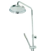 ERMITAGE MINI Душевой настенный гарнитур с верхним душем d 200 мм.(излив, шланг, ручной душ), хром арт-31521 — фото 3, Душевые стойки