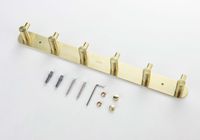 ЕВРОПА планка с 6 крючками, шлиф. золото арт-AQ4124BG — фото 2, Крючки для полотенец