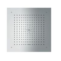 Верхний душ, Hansgrohe, Raindance E, тип установки-потолочный, ширина, мм-400, глубина, мм-400, высота, мм-60, форма-квадратная, количество режимов-1, тип струи-RainAir, цвет-хром арт-26253000 — фото 1, Верхние души