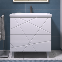 Тумба под раковину VIGO Geometry 80 напольная белый арт-025 — фото 2, Тумбы под раковину