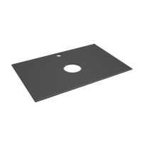 столешница Металлика 70 керамогранит черная 700х450х10 арт-MFR80214BK — фото 1, Столешницы под раковину