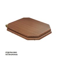 сиденье для унитаза TEMPO-47 с механизмом плавного закрывания, бронза KFm-47B-B041 — фото 1, Сиденья для унитаза