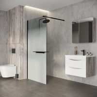 Товар: Душевая перегородка Niagara Nova (90х200) черный матовый,стекло белый градиент,1 место арт-NG-582-90BLACK - фото 3 Душевая перегородка Niagara Nova (90х200) черный матовый,стекло белый градиент,1 место арт-NG-582-90BLACK — фото 3, Душевые перегородки