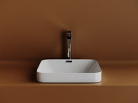 Раковина встраиваемая сверху CERAMICANOVA Element с отверстием слива - перелива квадратной формы 438x438x172 мм цвет белый арт. арт-CN6077 — фото 4, Раковины встраиваемые сверху