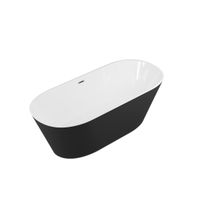 Ванна отдельностоящая Grossman Forta (170х75х58) цвет черный/белый матовый,1 место арт-GR-1503MB — фото 1, Акриловые ванны