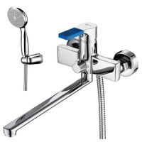 Aura Смеситель для ванны, плоск.пов.излив 300мм, р/ОД цвет, хром, LM, арт-LM0651C — фото 2, Смеситель для ванны