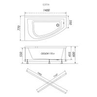Ванна обрезанная Бэлла-правая ЭКСТРА арт-Н0000020162 — фото 6, Акриловые ванны