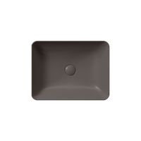 раковина накладная NUBES 50x38 без перелива коричневый матовый арт-903716 — фото 1, Раковины накладные