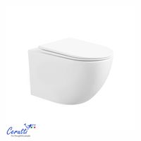 Унитаз AMICI Aria Tornado подвесной безободковый со смывом торнадо Ceruttispa CT11388 (490х335х340) — фото 5, Подвесные унитазы