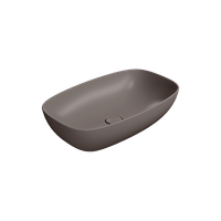 раковина накладная NUBES 60x38 без перелива коричневый матовый арт-978316 — фото 2, Раковины накладные