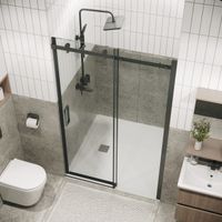 Дверь в нишу Grossman Classic (140х195) графит сатин,стекло прозрачное,раздвижная, 1 место арт-100.K33.04.140.42.00 — фото 5, Раздвижные душевые двери