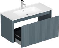 Тумба под раковину Allen Brau Gravity 100 1.370018.BGM синий матовый — фото 1, Тумбы под раковину