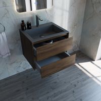 База под раковину Luka 600 подвесная, 2 выкатных ящика soft-close, С.Oak арт-VMC-2L600CO — фото 11, Тумбы под раковину