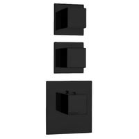 Смеситель термостат Bossini Cube Z032203.073 для ванны и душа встраиваемый внешняя часть на 2-4 потребителя цвет черный матовый
