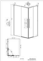 Душевое ограждение Grossman Galaxy 1/2.K33.01.70.10.02-1/2.K33.01.10L.10.02 (70х100х195) раздвижная,хром,стекло шиншилла,2 места арт-300.K33.01.70R10L.10.02 — фото 10, Прямоугольные душевые уголки