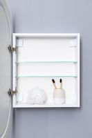 Зеркальный шкаф Aquanet Монте 50 белый, с LED подсветкой арт-00344787 — фото 4, Зеркальные шкафы в ванную