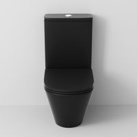 Унитаз напольный Grossman (605х380х825) безободковый,черный матовый с тонкой крышкой,микролифт,смыв торнадо,2 места арт-GR-4450BMSQ — фото 4, Напольные унитазы