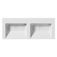 раковина подвесная/встраиваемая NORM двойная 125x50 белый арт-8627111 — фото 1, Раковины подвесные