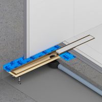 Душевой лоток TIMO Drain System 900 с двусторонней панелью "plate" под плитку, Золото матовое арт-DS230209/17 — фото 3, Душевые лотки